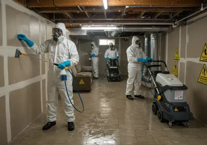 Basement Moisture Removal and Structural Drying process in Knox County, TX